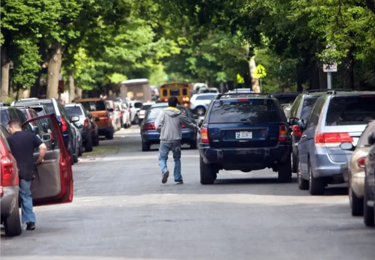 A patrol pass reading a parked city street: occupancy, turnover, overstay and compliance from the same block