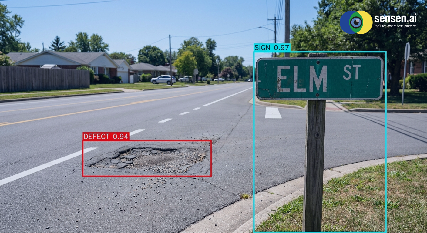 Road asset condition detection feeding the same platform as parking management software.
